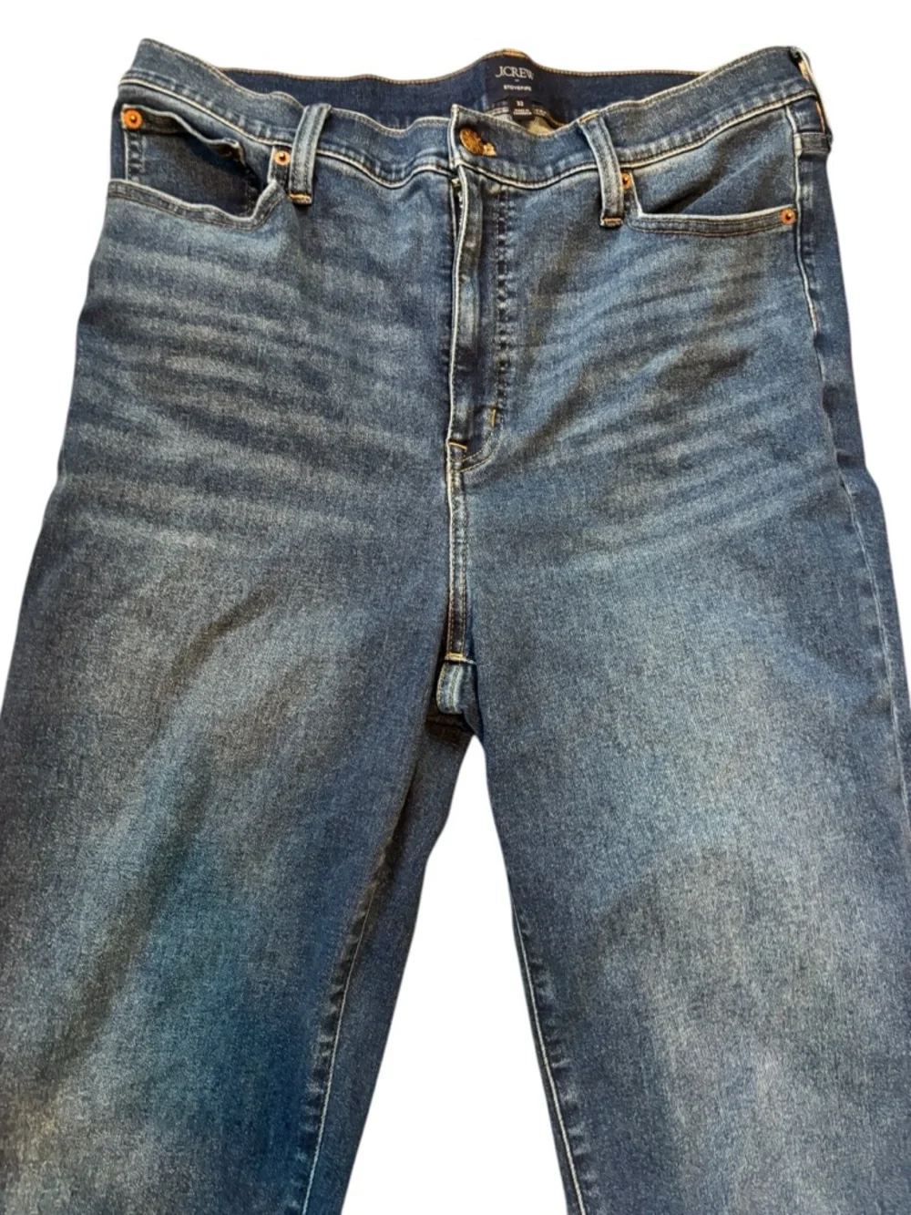 J. Crew High-rise Stovepipe Jean in Siggnature Stretch - Medium Wash - Size 32